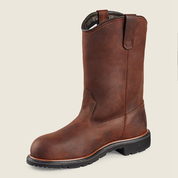 Red Wing Iş Botu Erkek - Dynaforce® - 11-Inch Waterproof Soft Toe Pull-On - Kahverengi - 59OBTWJEP